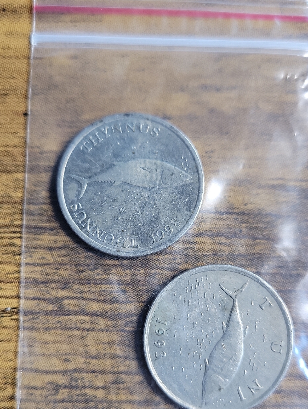 Two (2) Croatian Silver Fish Motif Coins